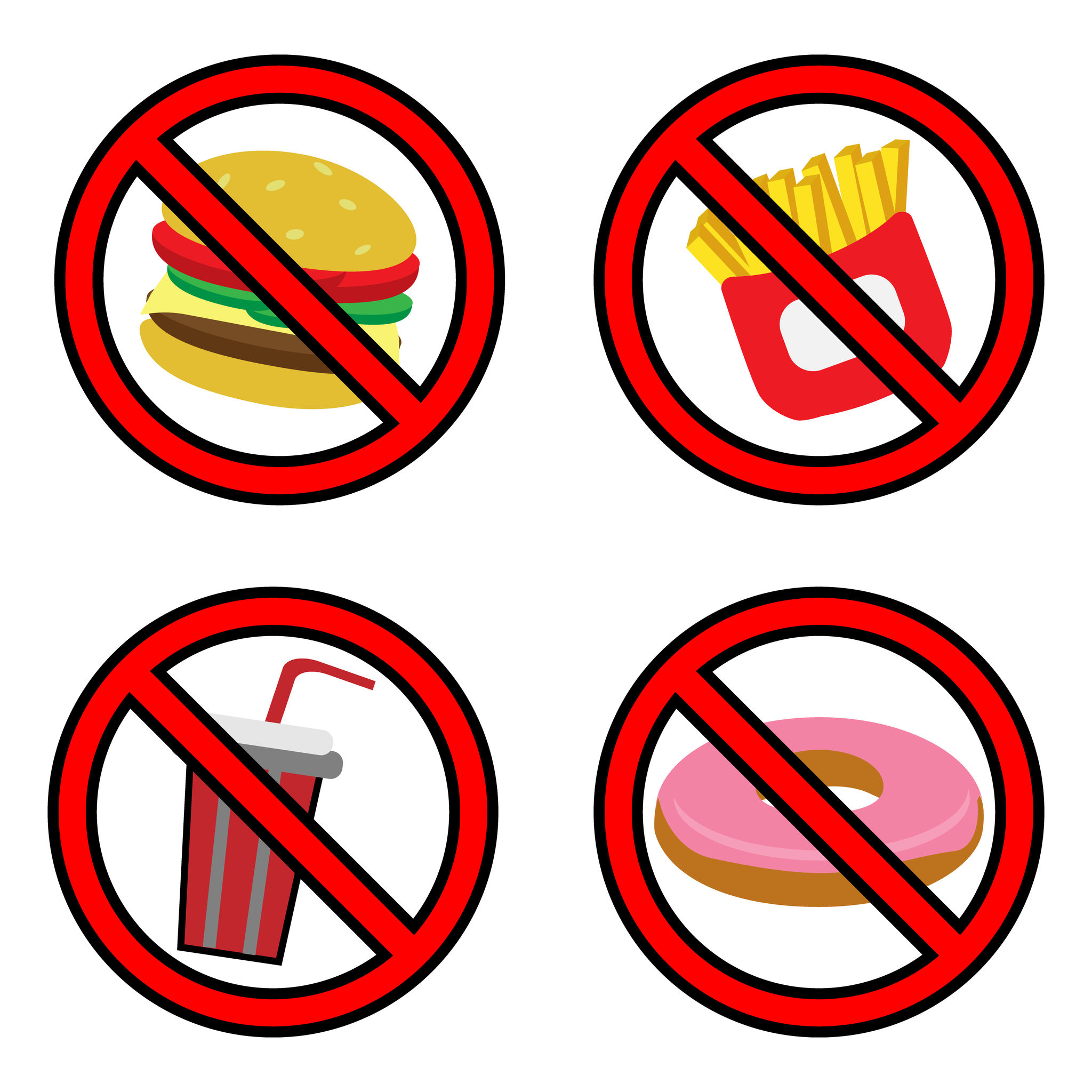 70441431 - fastfood prohibition sign